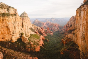 Sedona Arizona as seen from above in a helicopter